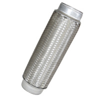 2 1/4" (57mm) Inlet X 10" Long - Double Braided Stainless Steel Bellow