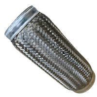  89mm - 3 1/2" X 12" Long - Double Braided Stainless Steel Bellow