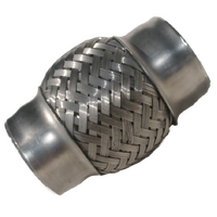  63mm - 2 1/2" Inlet X 4" Long - Double Braided Stainless Steel Bellow