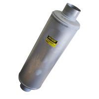 Truck Muffler/ Exhaust  8" Round 24" Long 4" ID CC - Baffled (Domed End)