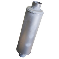 Truck Muffler/ Exhaust  8" Round 30" Long 4" ID CC - Straight through (Domed End)