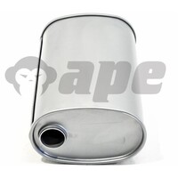  9" X 5" X 14" Long 1 3/4" ID OC - Triple flow - Baffled - No Spigots
