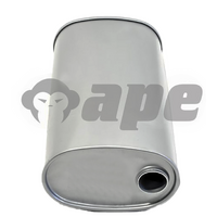  9" X 5" X 16" Long 1 3/4" ID Offset/Centre - Triple flow - Baffled - No Spigots
