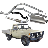Toyota Landcruiser 75 Series - Ute - 01/90- 01/2002 with Extractors - 2.5" - 409SS