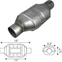 2 1/4" Universal Catalytic - CPSI 300 - Euro II