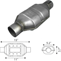 2 1/2" Universal Catalytic - CPSI 300 - Euro II