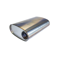 11" X 6" X 20" Long, 3" ID, Offset/Centre, Tri Flow, 409 Stainless 