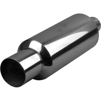  5" Round  X 14" Long, 2" ID, Centre/Centre, Straight Through, Stainless Steel Cannon
