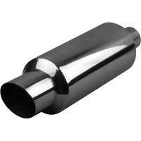  6" Round X 14" Long, 2 1/4" ID, Centre/Centre, Straight Through, Stainless Steel Cannon