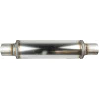  4" Round X 14" Long, 3" ID, Centre/Centre, Straight Through, Stainless Steel
