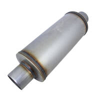  6" Round X 14" Long, 3", C/C, Mega Power, 409 Stainless