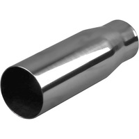  57mm (2 1/4") In, 2 1/2" Out, 8" Long, Straight Cut, 304ss
