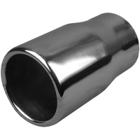  57mm (2 1/4") In, 2 1/2" Out, 6" Long, Straight Cut Rolled In, 304ss