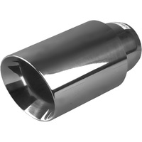  57mm (2 1/4") In, 3" Out, 8" Long,  Angle Cut Rolled in, Double Wall , 304ss