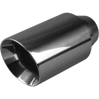  57mm (2 1/4") In, 3 1/2" Out, 8" Long, Angle Cut, Double Wall,  , 304ss