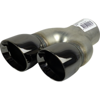  57mm (2 1/4"), Twin 3" Out, 304ss - Right - Chrome