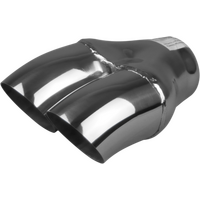  57mm (2 1/4") In, Twin 3" Out,  Long, Dump, 304ss