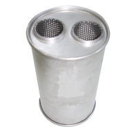 7" Round X 12" Long 2 1/2"ID Twin In and Out - Mega Flow - No Spigots