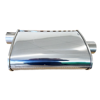 10" X 4" X 14" Long 2 1/2"ID  Offset/Centre - Straight Through - 304 Polished