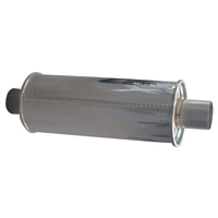  5" Round X 14" Long 2 1/4" ID Centre/Centre - Straight through - 304 Polished
