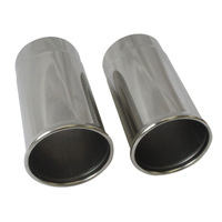  76mm (3") Stainless Steel Tip X 2 - for Commodore VT-VZ and others, Polished Stainless Steel